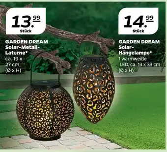 NETTO Garden dream solar-metall-laterne oder solar-hängelampe Angebot