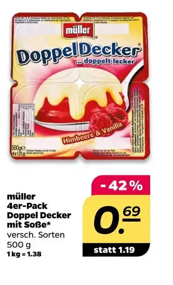 NETTO Müller 4er-pack doppel decker mit soße Angebot