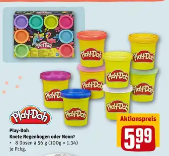 REWE Play-doh knete regenbogen oder neon Angebot