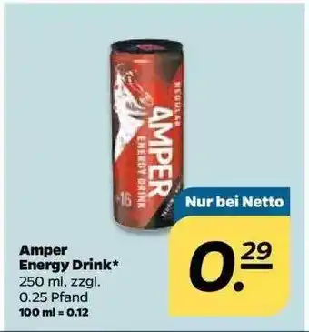 NETTO Amper Energy Drink 250ml Angebot