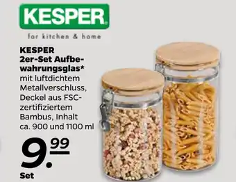 NETTO Kesper 2er Set Aufbewahrungsglas Angebot