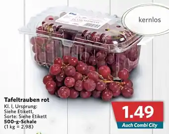 Jibi Markt Tafeltrauben rot 500g Schale Angebot