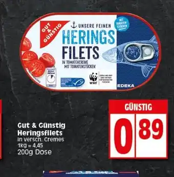 Elli Markt Gut & Gunstig Heringsfillets 200 g Dose Angebot