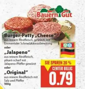 Edeka Bauern Gut Burger-patty „Cheese”, „Jalapeno” Oder „original” Angebot