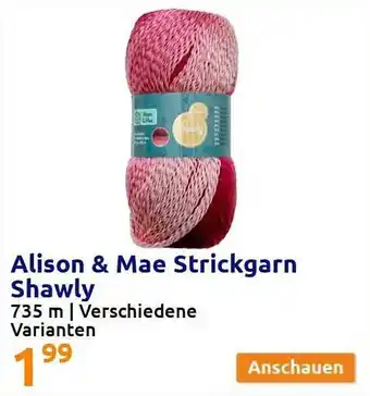 Action Alison & Mae Strickgarn Shawly Angebot