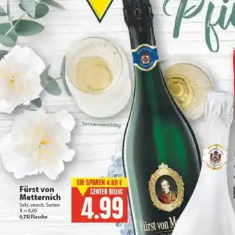 Edeka Fürst Von Metternich Sekt 0,75L Angebot