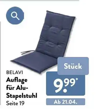 Aldi Nord Belavi Auflage Für Alu-stapelstuhl Angebot