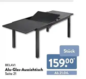 Aldi Nord Belavi Alu-glas-ausziehtisch Angebot