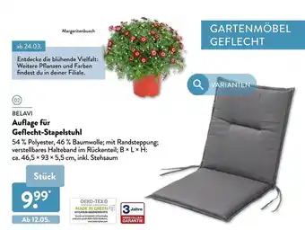 Aldi Nord Belavi Auflage Für Geflecht-stapelstuhl Angebot