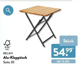 Aldi Nord Belavi Alu-klapptisch Angebot