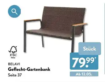 Aldi Nord Belavi Geflecht-gartenbank Angebot