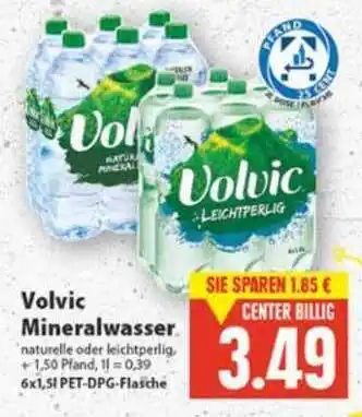 Edeka Volvic Mineralwasser 6x1,5L Angebot