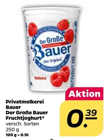 NETTO Privatmolkerei Bauer Der Große Bauer Fruchtjoghurt 250 g Angebot