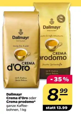 NETTO Dallmayr Crema d'Oro oder Crema Prodomo 1 kg Angebot