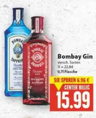 Edeka Bombay Gin 0,7L Angebot