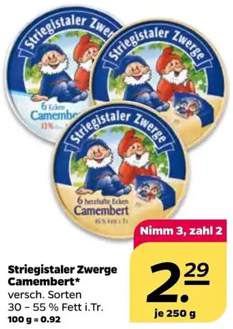 NETTO Striegistaler Zwerge Camembert 250 g Angebot