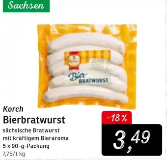 KONSUM Korch Bierbratwurst 5x90g Angebot