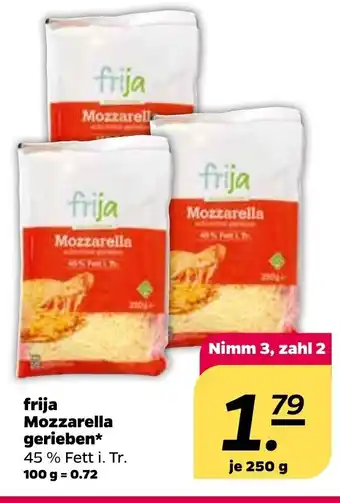 NETTO Frija Mozzarella gerieben 250 g Angebot