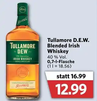 Jibi Markt Tullamore Dew Blended Irish Whiskey 0,7L Flasche Angebot