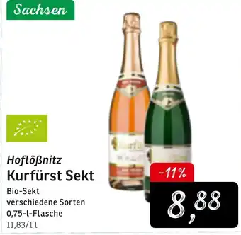 KONSUM Hoflößnitz Kurfürst Sekt 0,75L Angebot