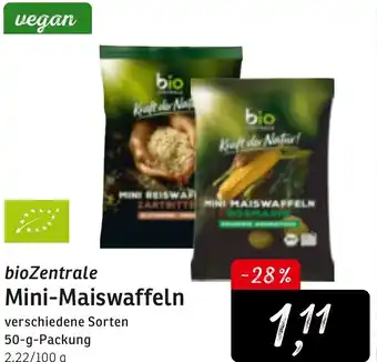 KONSUM BioZentrale Mini Maiswaffeln 50g Angebot