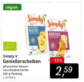 KONSUM Simply V Genießerscheiben 150g Angebot