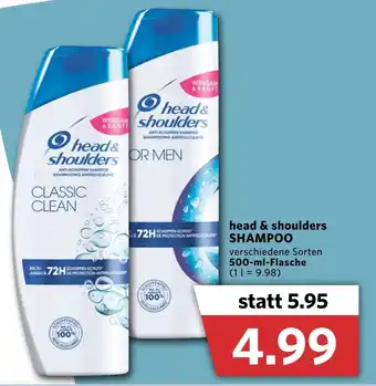 Jibi Markt Head & Shoulders Shampoo 500ml Flasche Angebot