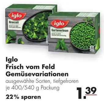 Handelshof Iglo Frisch vom Feld Gemüsevariationen 400/540g Angebot