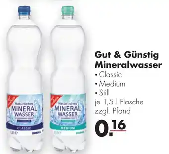 Handelshof Gut & Günstig Mineralwasser 1,5L Angebot