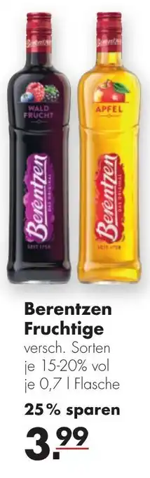 Handelshof Berentzen Fruchtige 0,7L Angebot