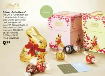 Galeria Lindt Präsent Frohe Ostern 287g Packung Angebot