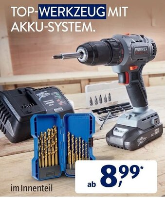 Aldi Süd Top Werkzeug mit Akku System Angebot