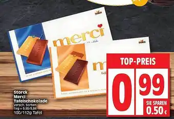 Edeka Storck Merci Tafelschokolade Angebot