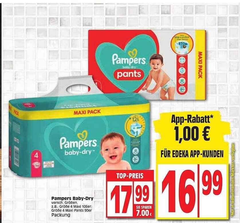 Pampers Babydry Angebot bei Edeka