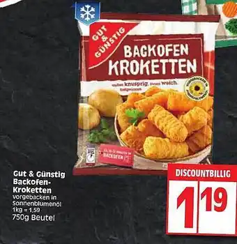 Edeka Gut & Günstig Backofen-kroketten Angebot