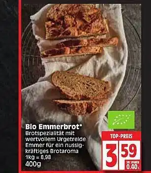 Edeka Bio Emmerbrot Angebot