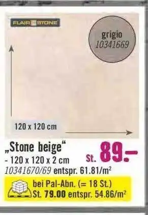 Hornbach Flair Stone „stone Beige“ Angebot