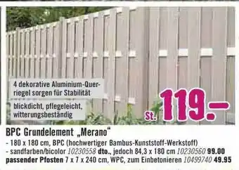 Hornbach Bpc Grundelement „merano“ Angebot