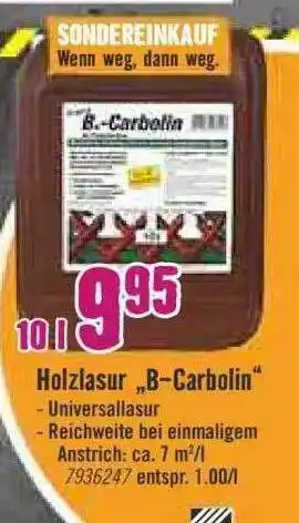 Hornbach Holzlasur „b-carbolin“ Angebot