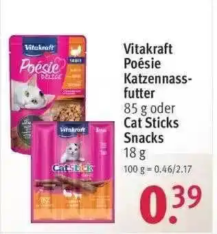 Rossmann Vitakraft Poésie Katzennassnahrung Oder Cat Sticks Snacks Angebot