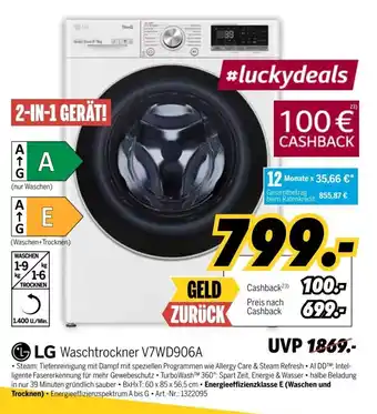 MEDIMAX LG Waschtrockner V7WD906A Angebot