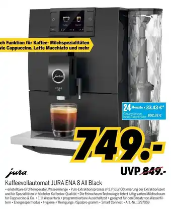 MEDIMAX jura Kaffeevollautomat ENA 8 All Black Angebot