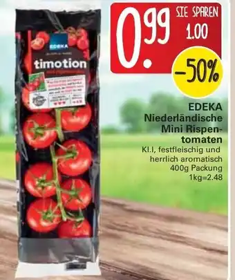 WEZ Edeka Niederländische Mini Rispentomaten 400g Angebot