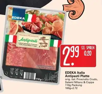 WEZ Edeka Italia Antipasti Platte 110g Angebot