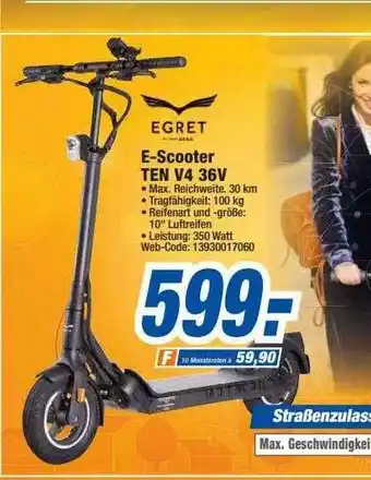 expert Octomedia Egret E-scooter Ten V4 36v Angebot