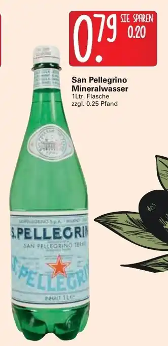 WEZ San Pellegrino Mineralwasser 1L Angebot