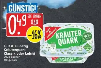 WEZ Gut & Günstig Kräuterquark Klassik oder Leicht 200g Becher Angebot