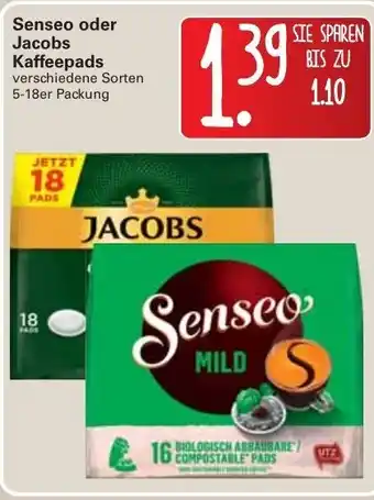 WEZ Senseo oder Jacobs Kaffeepads Angebot