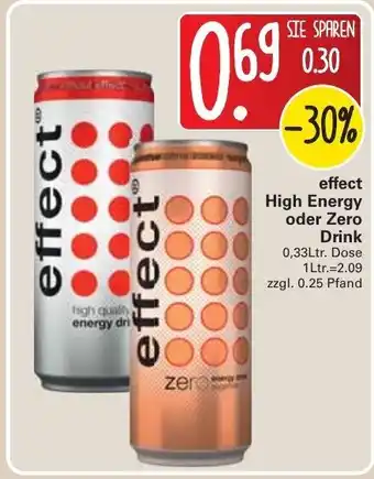 WEZ Effect High Energy oder Zero Drink 0,33L Angebot