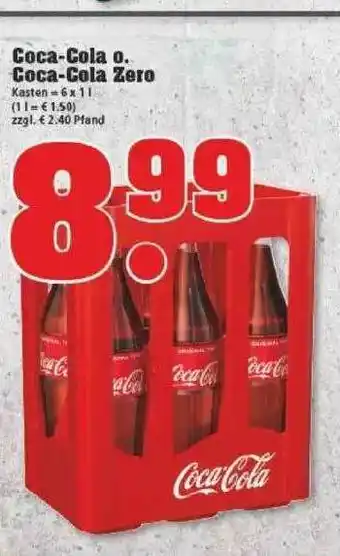 trinkgut Coca-cola Oder Coca-cola Zero 6x1L Angebot